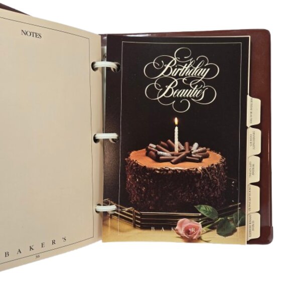 Vintage 1980s Bakers Chocolate Celebration Cookbook Binder General Foods Ontario - Picture 10 of 16